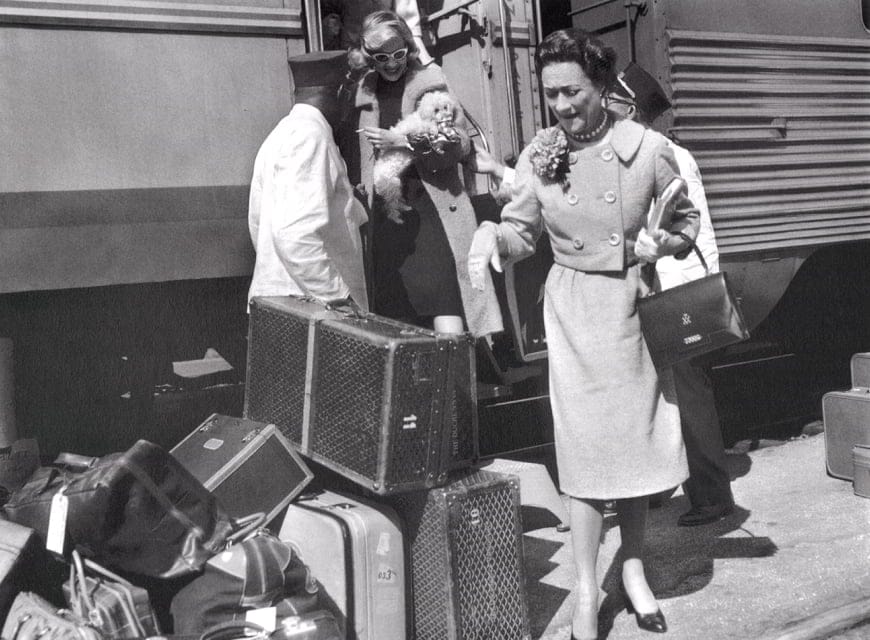 Archive image of the Duchess of Windsor and her Goyard trunks Archive image of the Duchess of Windsor and her Goyard trunks