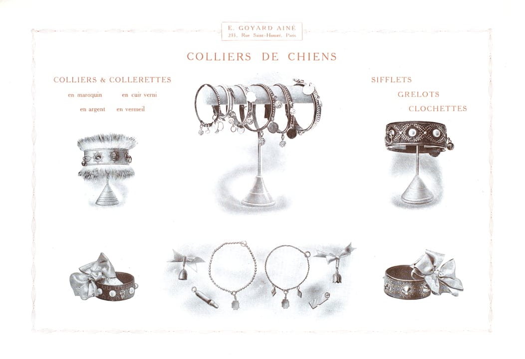 Old Goyard advertisement for dog collars Old Goyard advertisement for dog collars